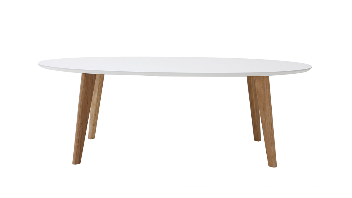 Tavolino design bianco L120 cm EKKA