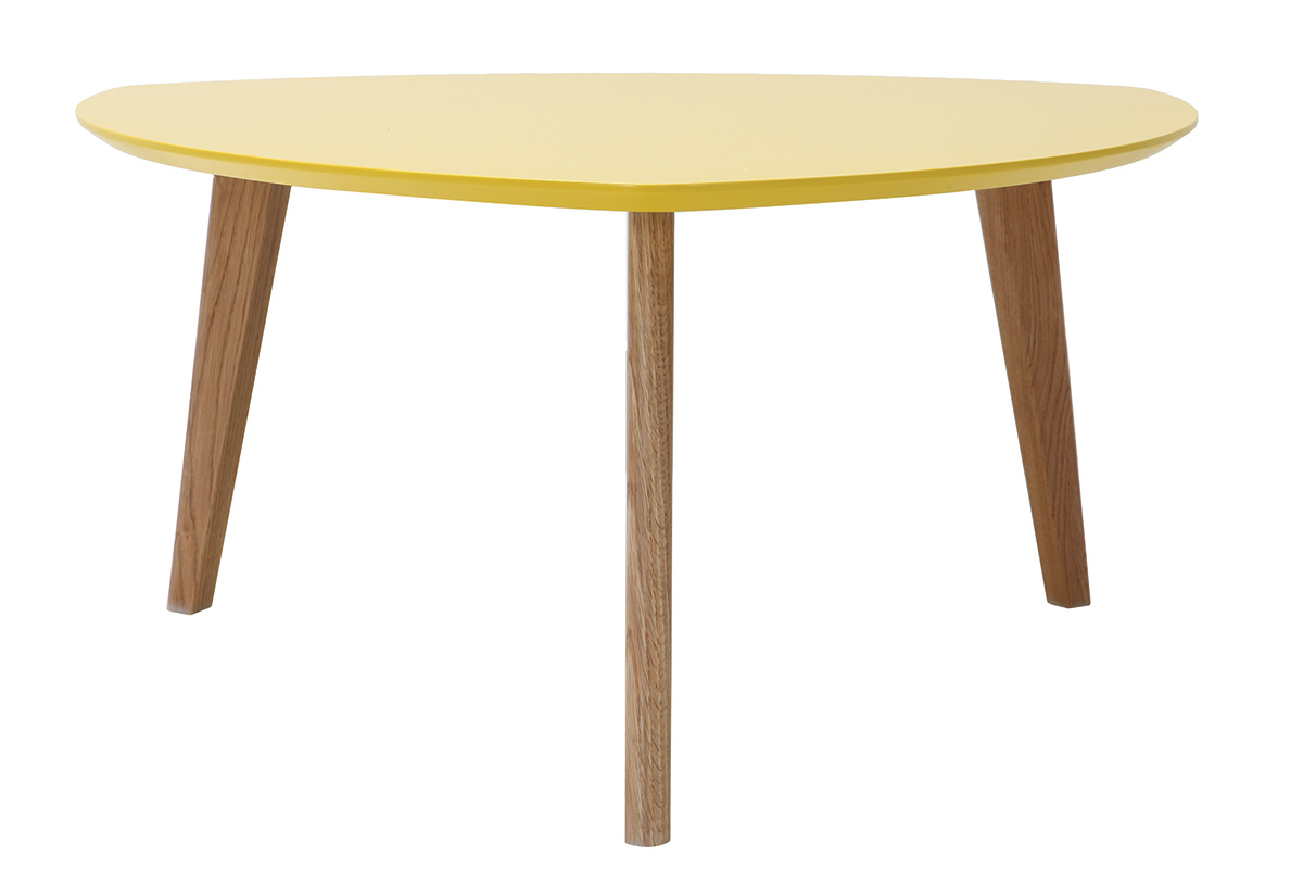 Tavolino design giallo 80cm EKKA