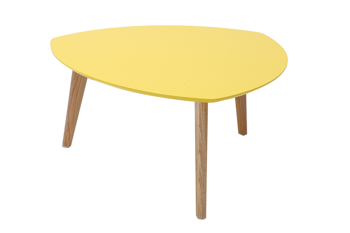 Tavolino design giallo 80cm EKKA