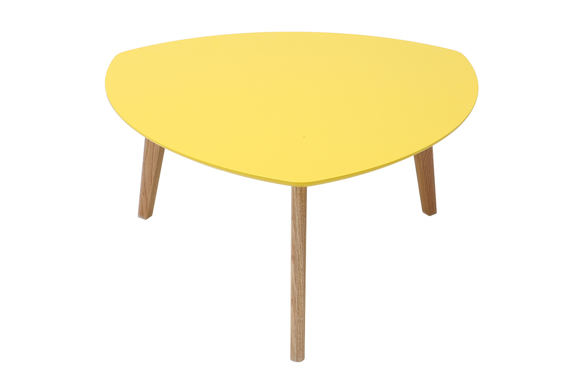 Tavolino design giallo 80cm EKKA