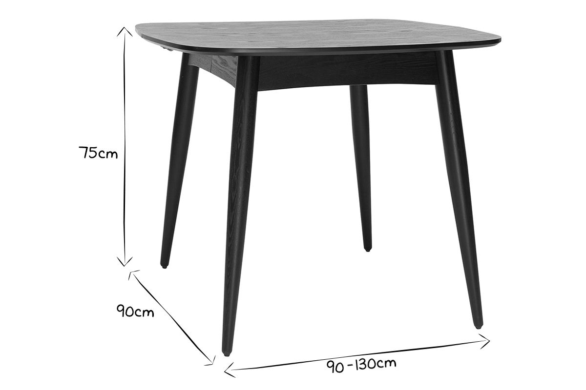 Tavolo da pranzo allungabile in frassino L90-130 cm NORDECO