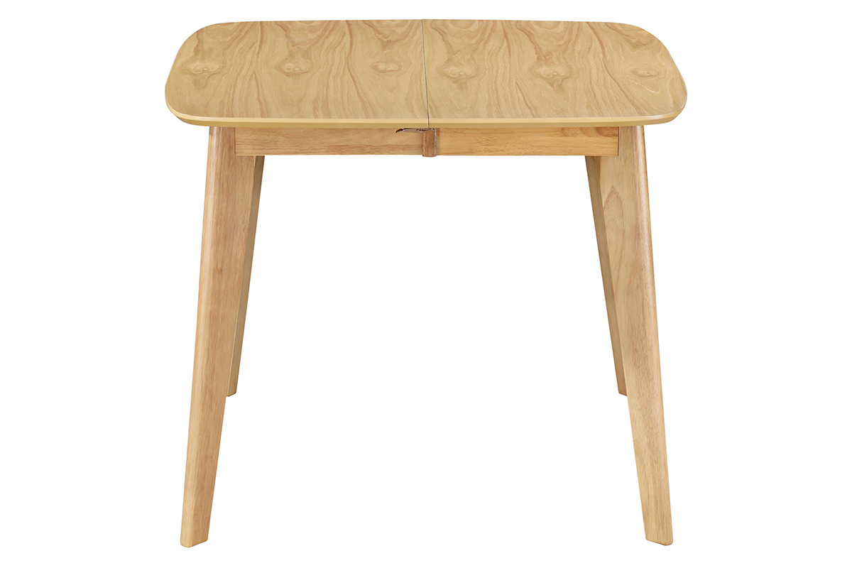 Tavolo da pranzo allungabile scandinavo quadrato in legno chiaro L90-130 LEENA