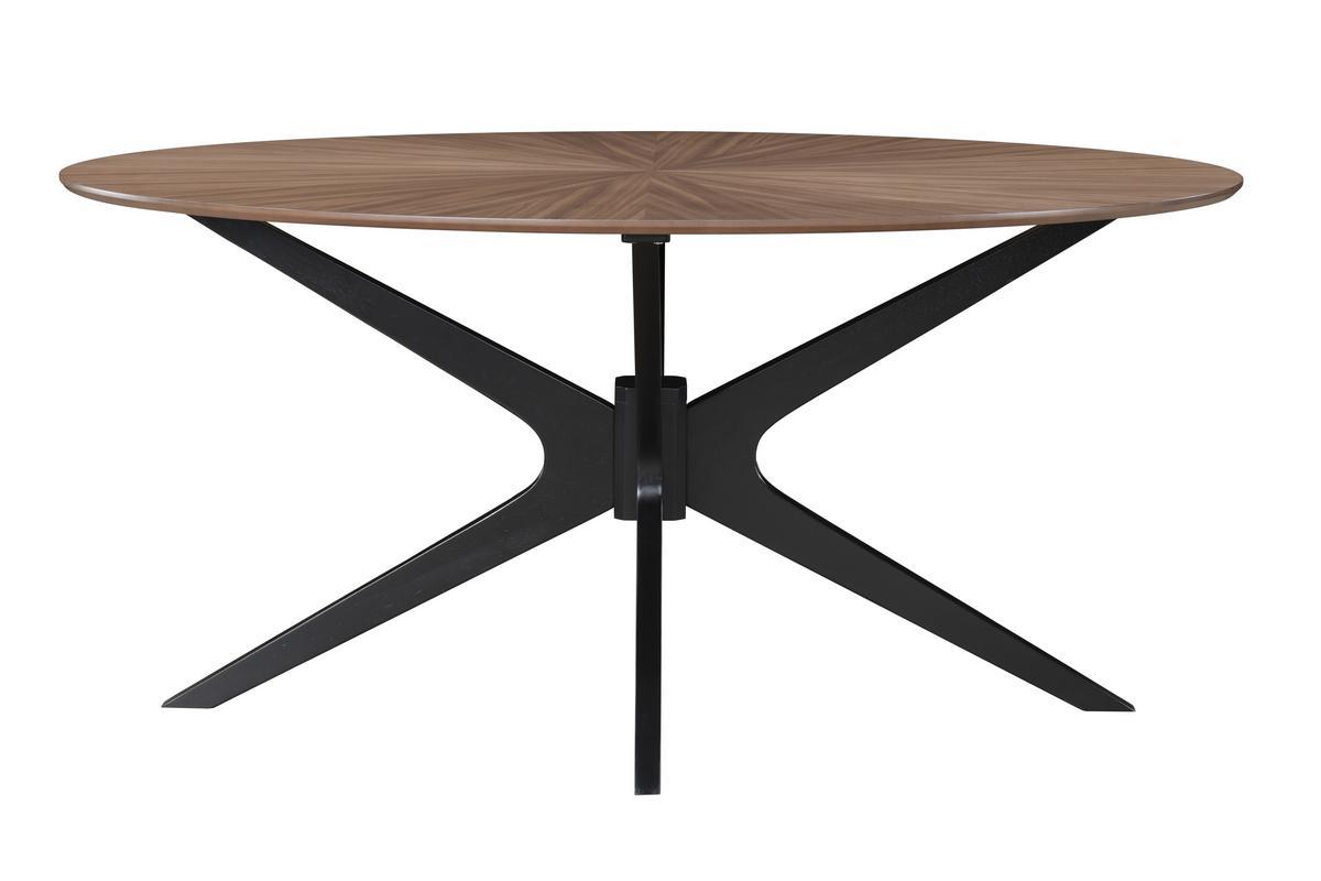 Tavolo da pranzo design ovale noce L160 cm DIELLI