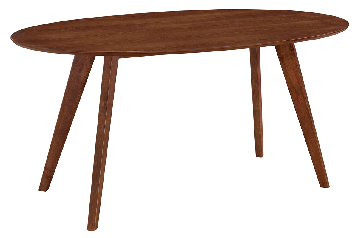 Tavolo da pranzo design scandinavo ovale noce L160 MARIK