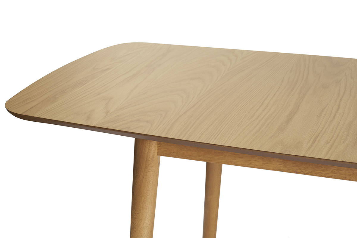 Tavolo da pranzo rettangolare allungabile in legno chiaro rovere L180-220 cm EGO