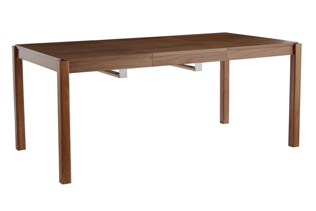 Tavolo da pranzo scandinavo allungabile finitura noce rettangolare L125-238 cm AGALI