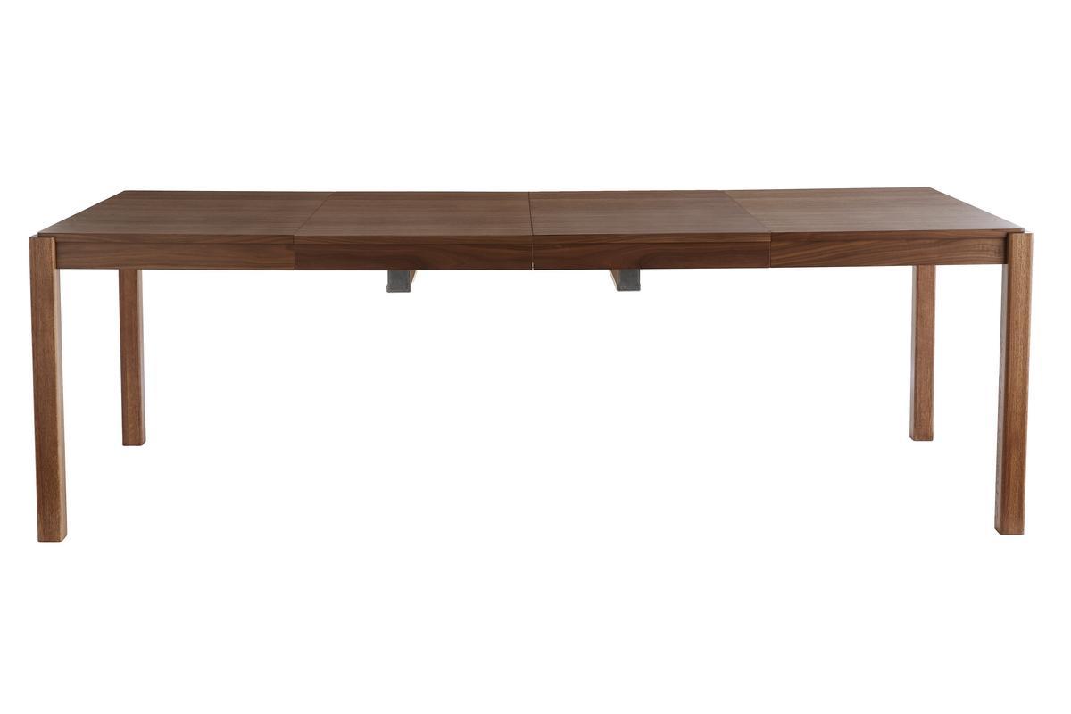 Tavolo da pranzo scandinavo allungabile finitura noce rettangolare L125-238 cm AGALI