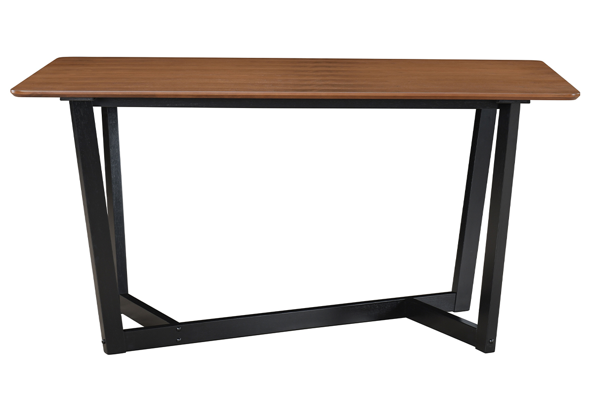 Tavolo design rettangolare noce e legno colore nero L150 cm KOUK