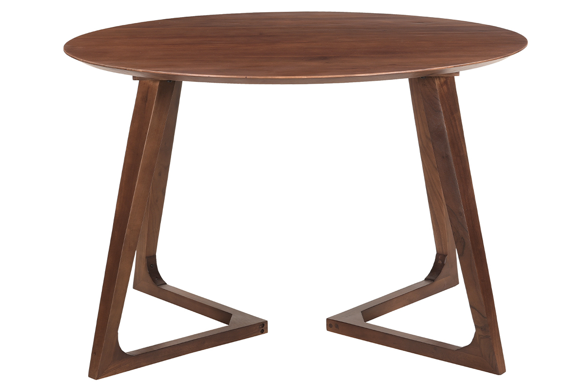 Tavolo design rotondo in legno massello L115 cm BANDOL