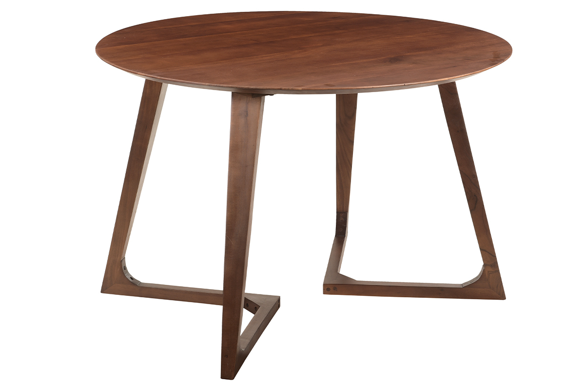 Tavolo design rotondo in legno massello L115 cm BANDOL