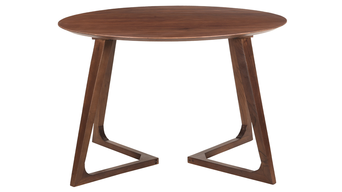 Tavolo design rotondo in legno massello L115 cm BANDOL