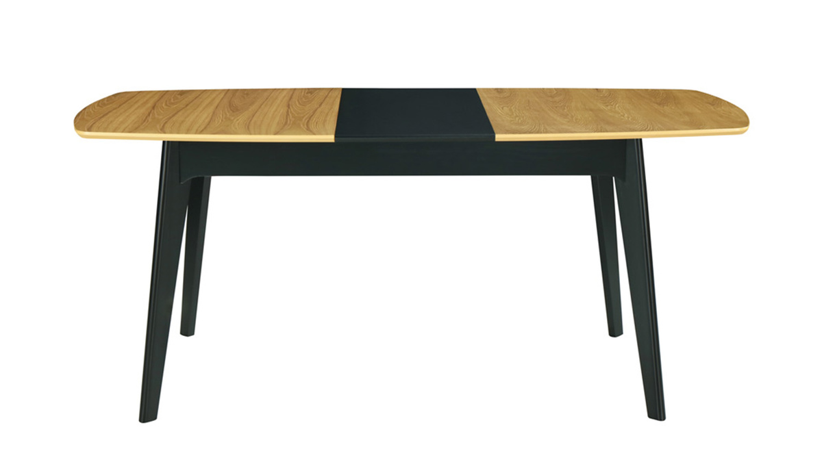 Tavolo estensibile legno e nero  L140-180 cm MEENA