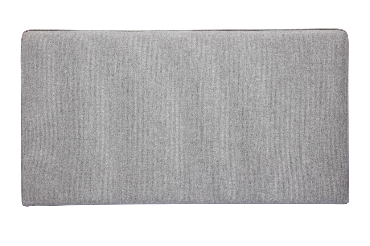 Testata letto a muro in tessuto grigio L140 cm LILY