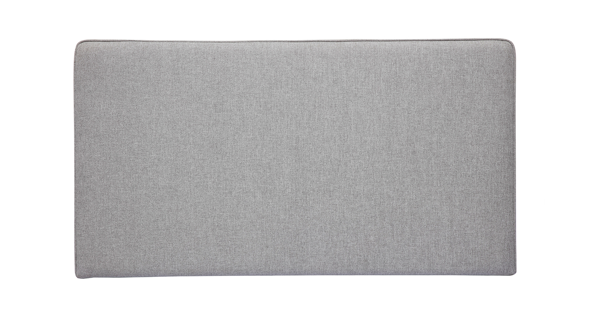 Testata letto a muro in tessuto grigio L140 cm LILY