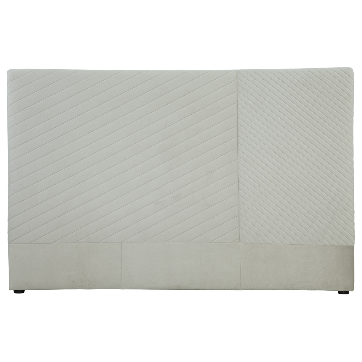 Testata letto con motivo geometrico in velluto beige L170 cm RIGA