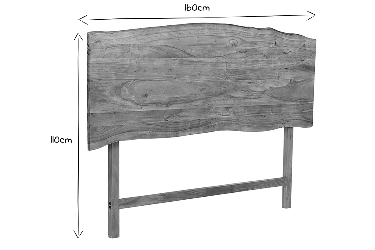 Testata letto in legno massello L160 cm BOHEMIAN