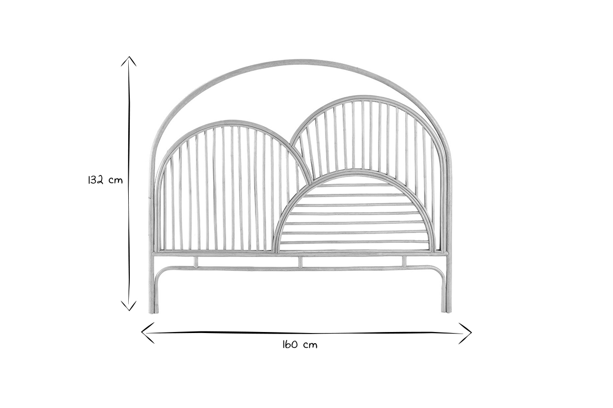 Testata letto in rattan L160 cm PAHOLA