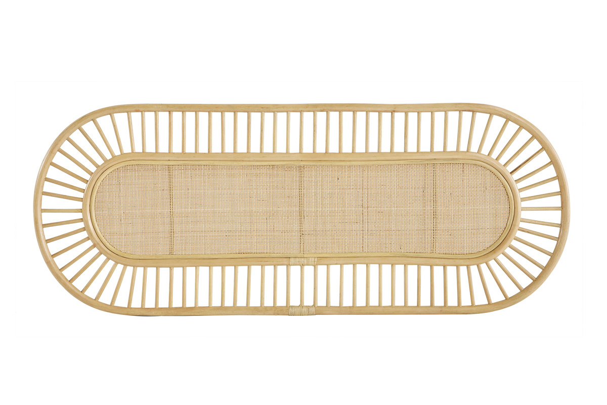 Testata letto in rattan naturale e motivo a intreccio L165 cm BOW