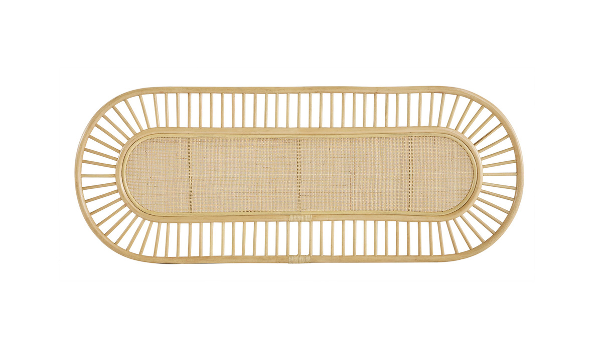 Testata letto in rattan naturale e motivo a intreccio L165 cm BOW