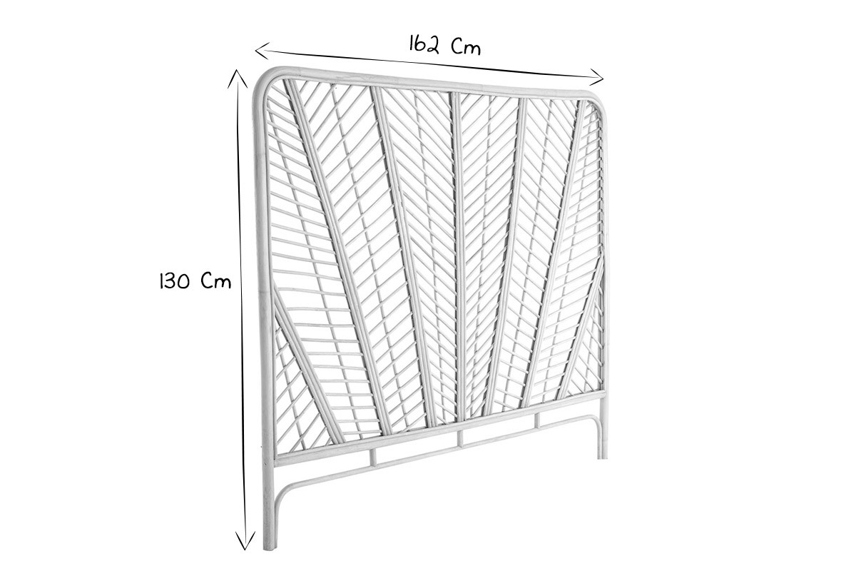 Testiera del letto lit 160 in rattan GALON