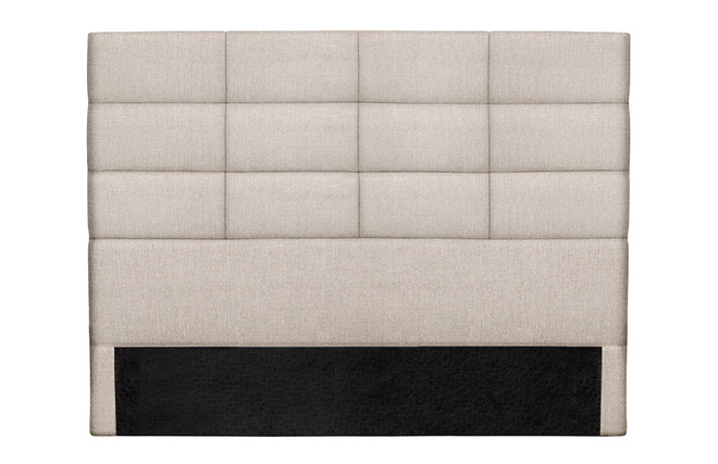 Testiera del letto moderna in tessuto beige naturale 160 cm ANATOLE -  Miliboo